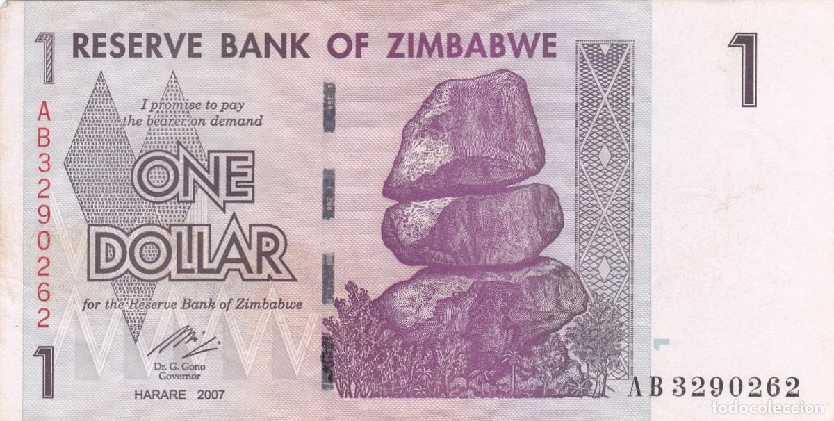 Billets internationaux: ZIMBABWE -1 DOLAR DE 2007