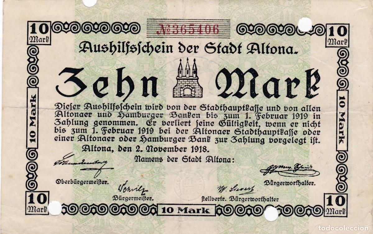 International Banknotes: ALEMANIA - 10 MARCOS DE 1918