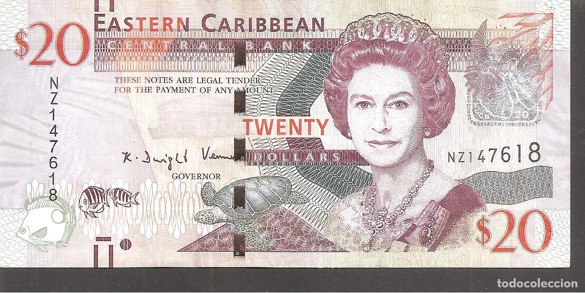 Billetes extranjeros: Billete ESTADOS DEL CARIBE 20 Dolares. ND (2012-2015)Caribe Oriental