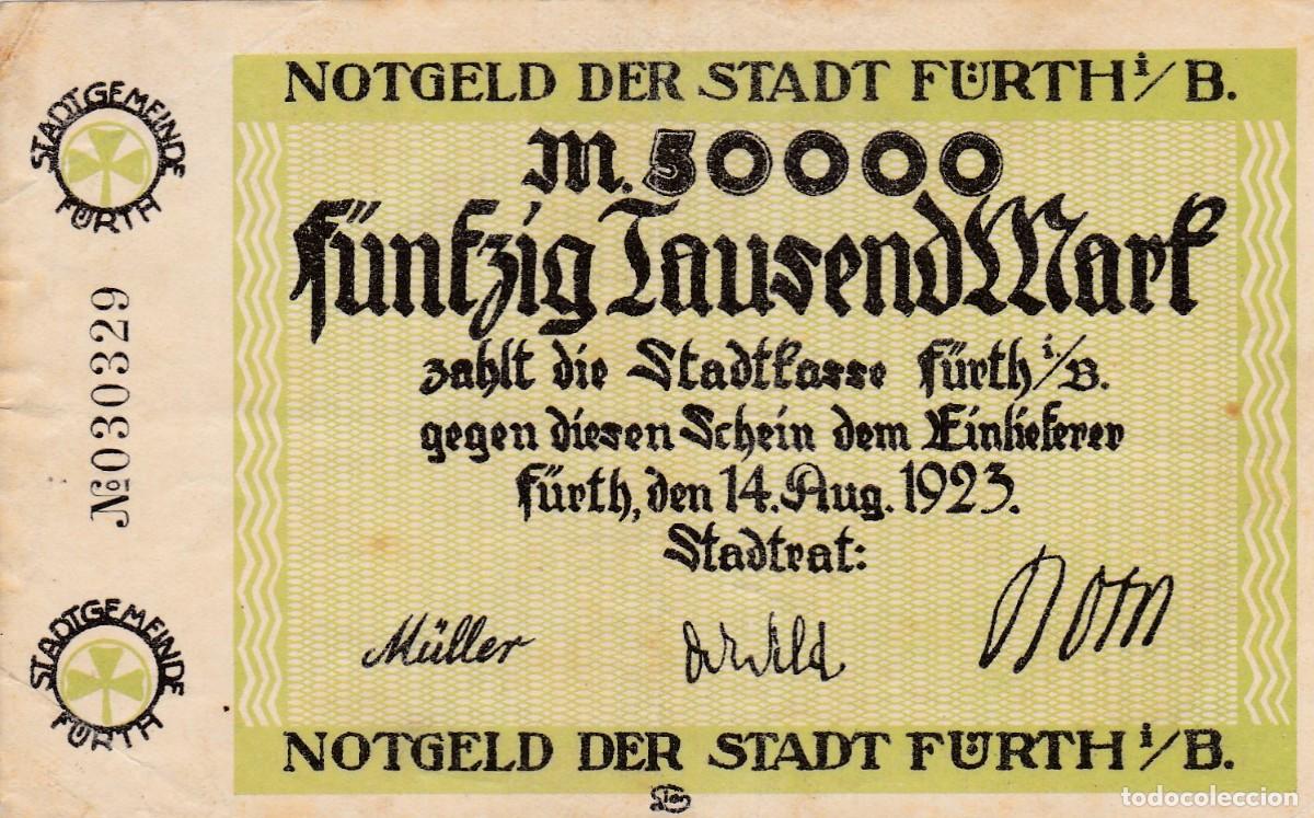 Billets internationaux: ALEMANIA - 50000 MARCOS DE 1923