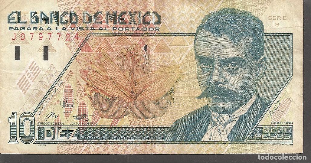 Billetes extranjeros: Billete MEXICO 10 NUEVOS PESOS 1992