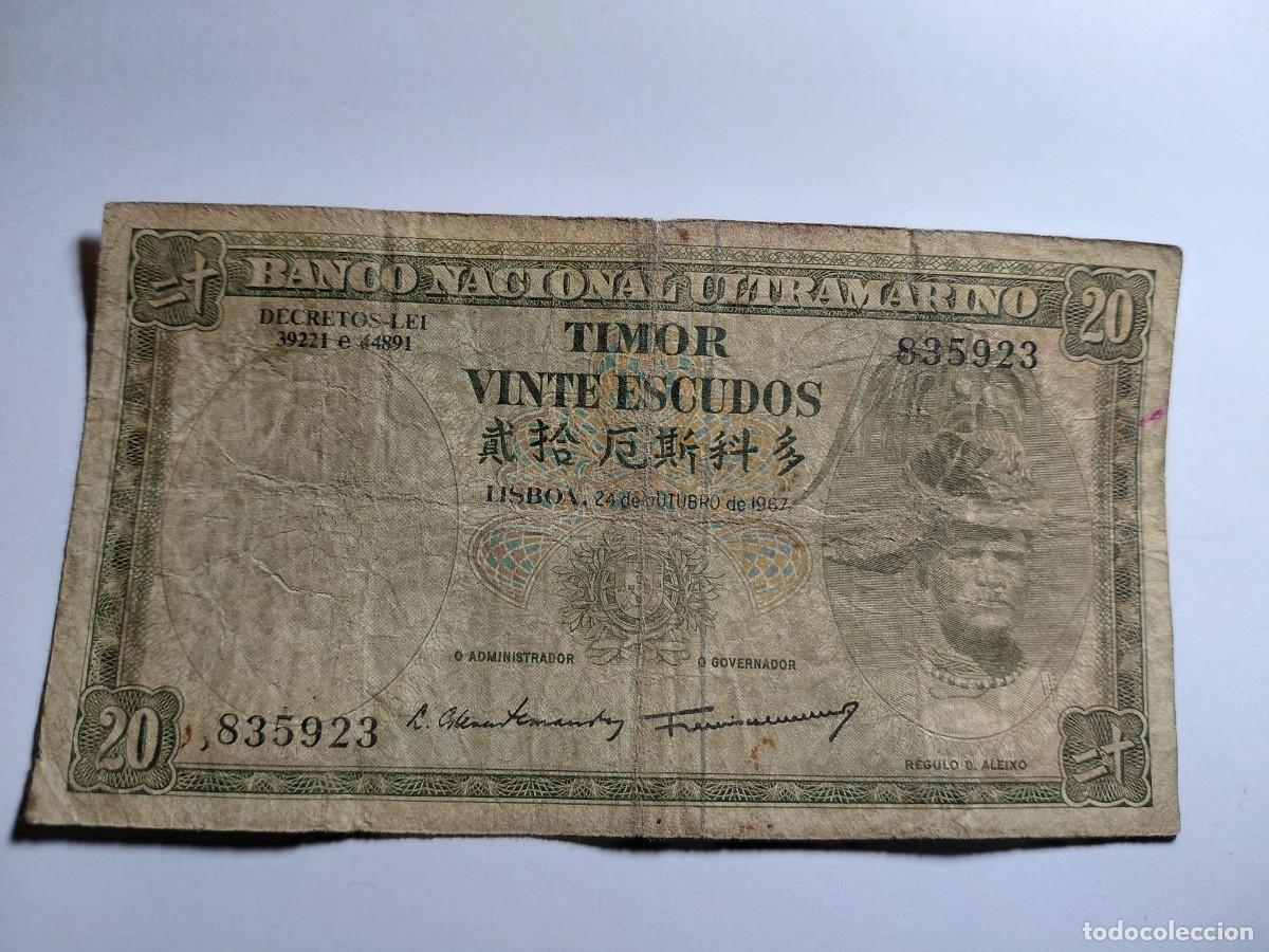 Billetes extranjeros: TIMOR - 20 ESCUDOS 1967 P26