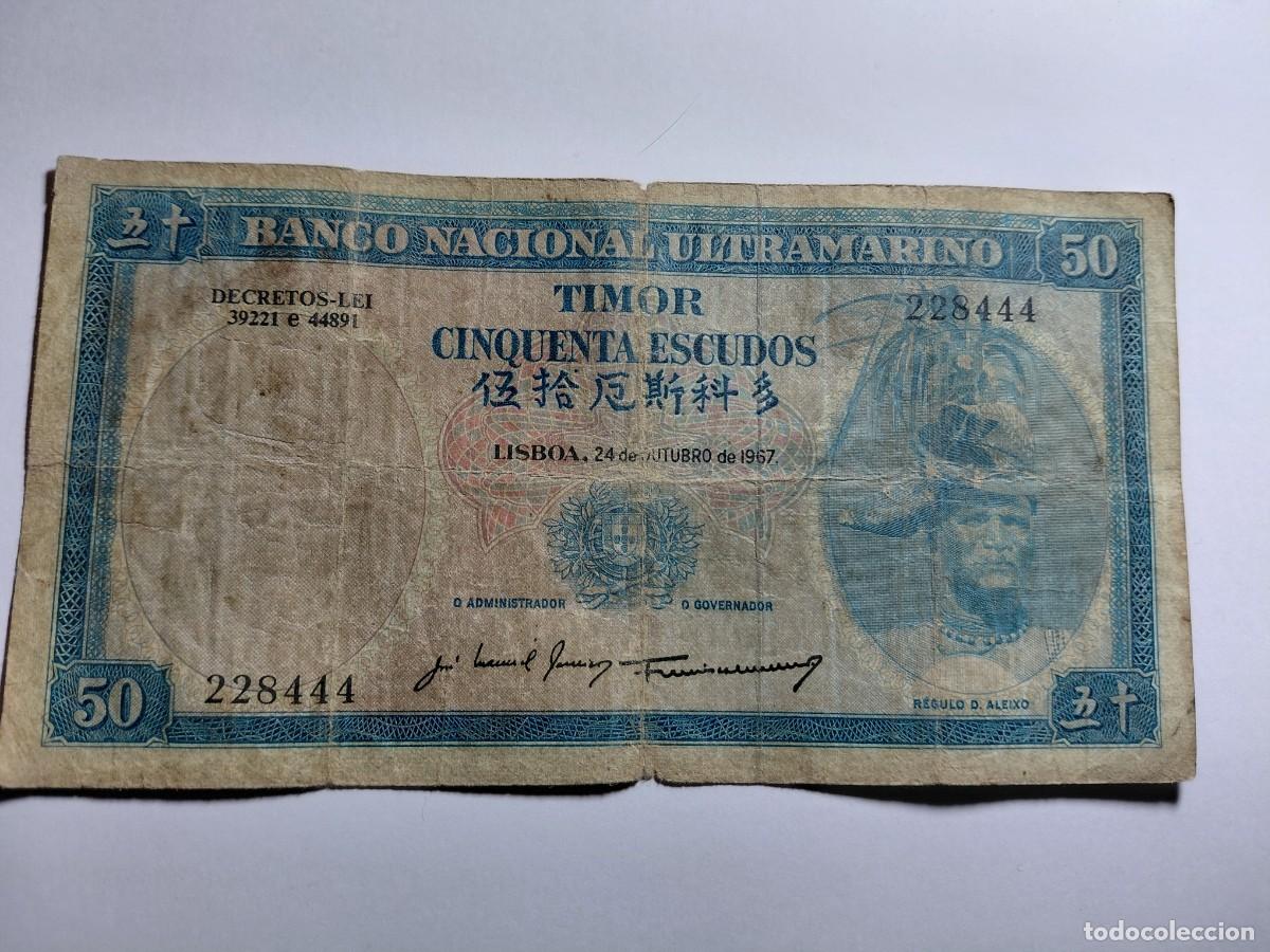Billetes extranjeros: TIMOR - 50 ESCUDOS 1967 P27