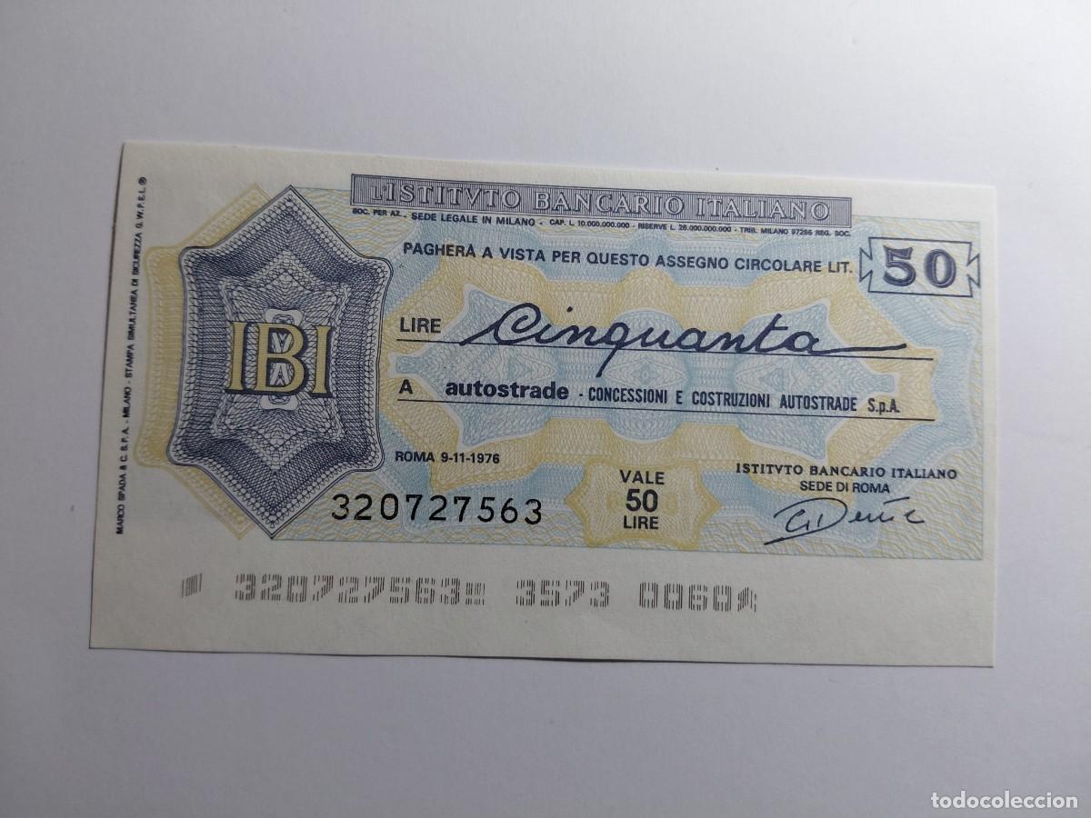 Billetes extranjeros: ITALIA / BILLETE BONO - 50 LIRAS 1976 INSTITUTO BANCARIO ITALIANO