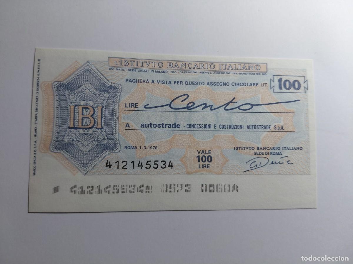 Billetes extranjeros: ITALIA / BILLETE BONO - 100 LIRAS 1976 INSTITUTO BANCARIO ITALIANO