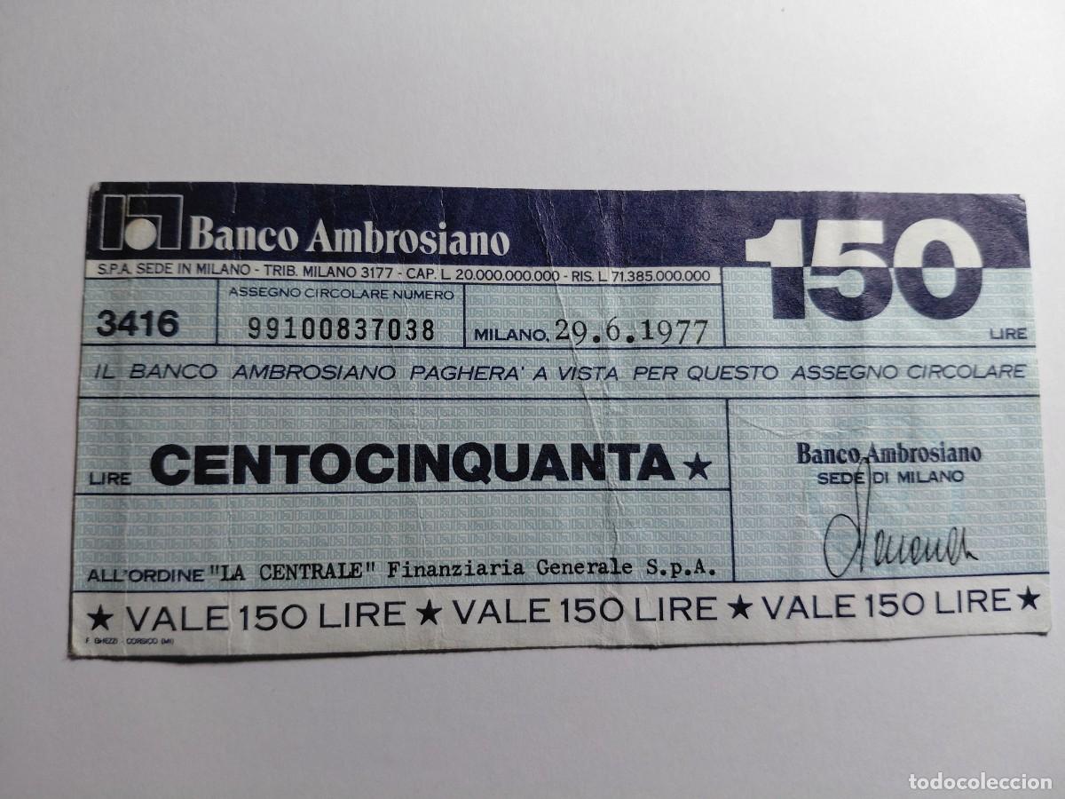 Billetes extranjeros: ITALIA / BILLETE BONO - 150 LIRAS 1976 BANCO AMBROSIANO