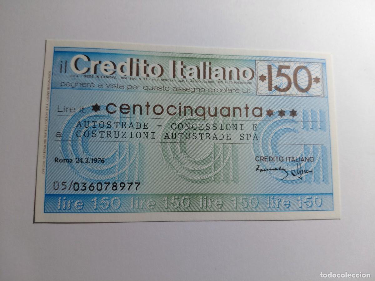 Billetes extranjeros: ITALIA / BILLETE BONO - 150 LIRAS 1976 CREDITO ITALIANO