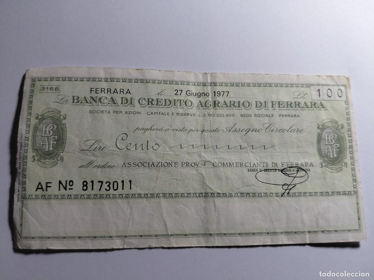 Billetes extranjeros: ITALIA / BILLETE BONO - 100 LIRAS 1976 BANCA DI CREDITO AGRARIO DI FERRARA