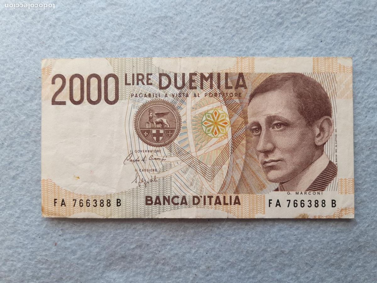Billets internationaux: Italia. 2000 Liras. 3 de Octubre de 1990.