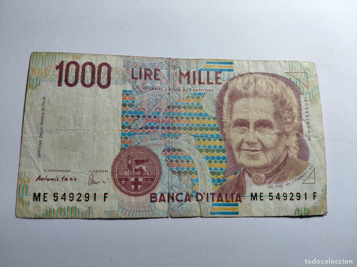 Billetes extranjeros: ITALIA / BILLETE - 1000 LIRAS 1990 P114 MONTESSORI