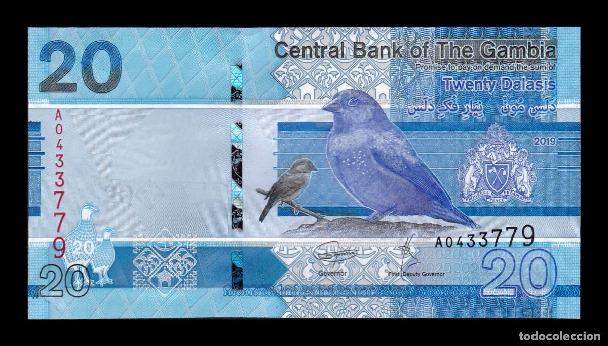 Internationale Banknoten: Gambia 20 Dalasis 2019 Pick 39a Sc Unc