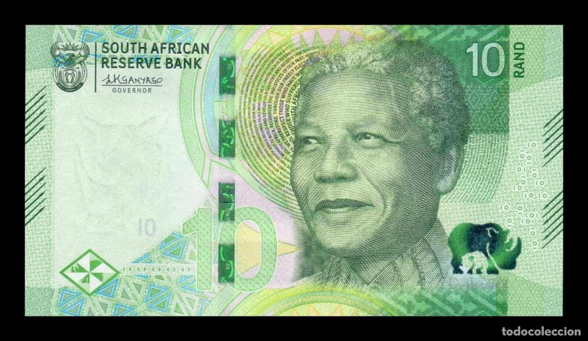 Internationale Banknoten: Sud&aacute;frica 10 Rand Nelson Mandela 2023 Pick 148 Sc Unc