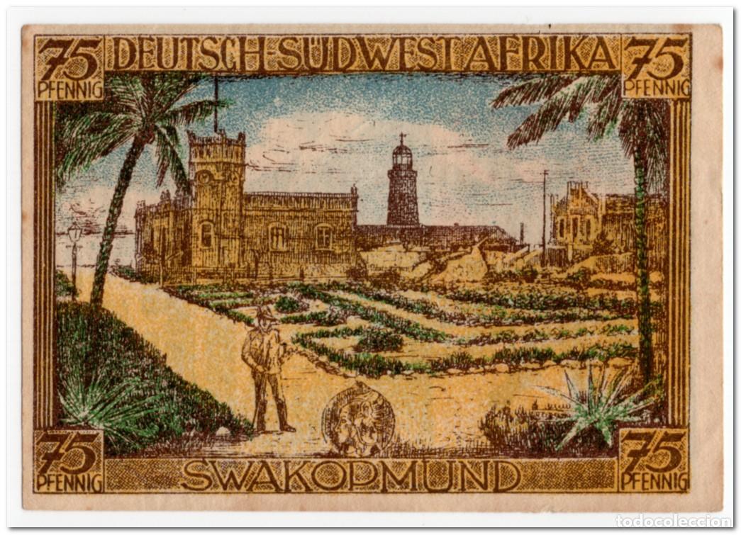 Internationale Banknoten: GERMAN AFRICAN COLONY NOTGELD,SOUTH WEST AFRICA,75 PFENNIG,1921,AU