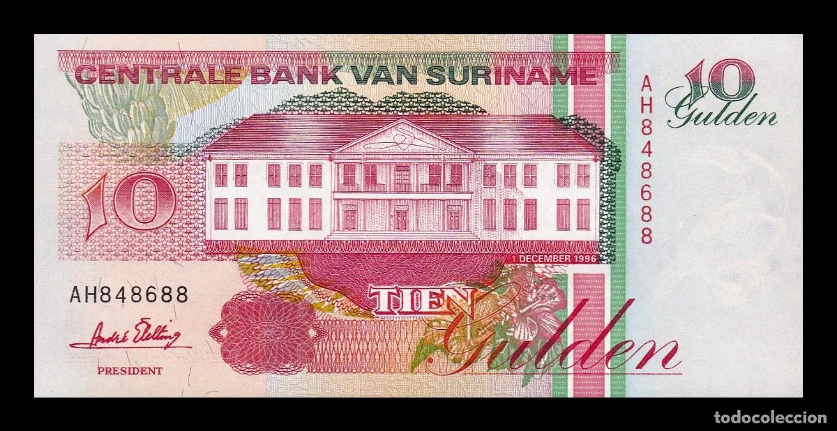 Banconote internazionali: Surinam 10 Gulden 1996 Pick 137b Sc Unc