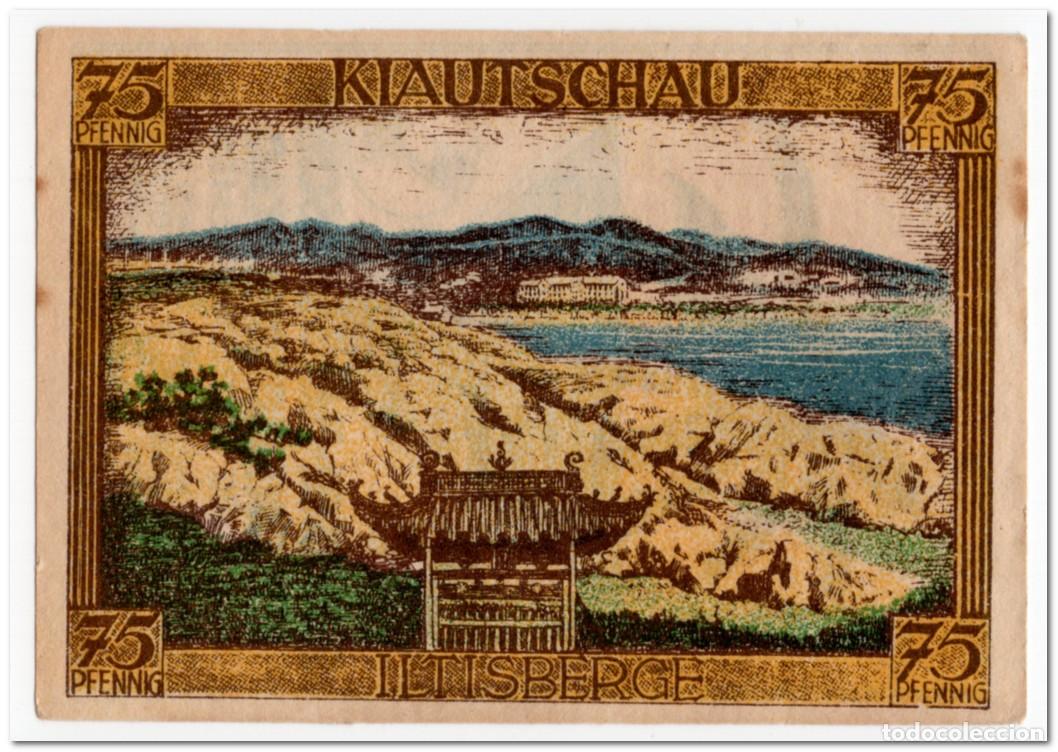 Billetes extranjeros: GERMAN AFRICAN COLONY NOTGELD,KIAUTSCHAU,75 PFENNIG,1921,AU