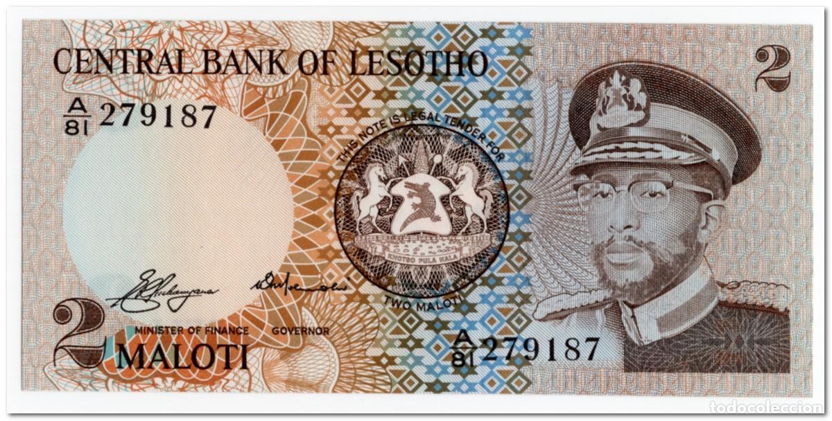 Billetes extranjeros: LESOTHO,2 MALOTI,1981,P.4a,UNC