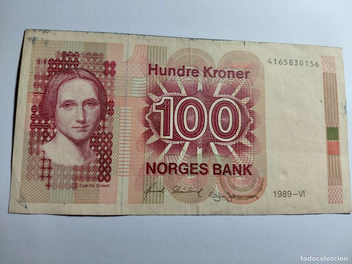 Billetes extranjeros: NORUEGA / BILLETE - 100 KRONER 1989 P43