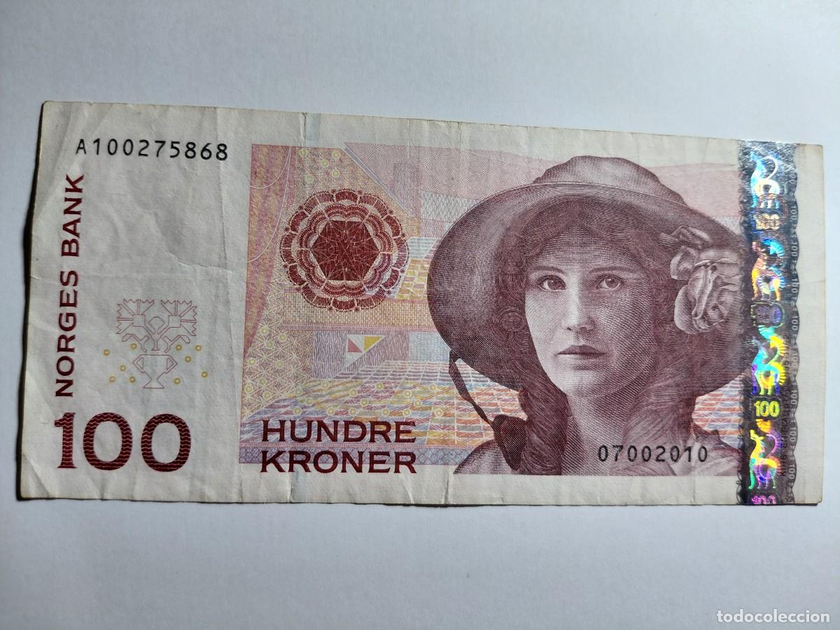Billetes extranjeros: NORUEGA / BILLETE - 100 KRONER 1989 P49
