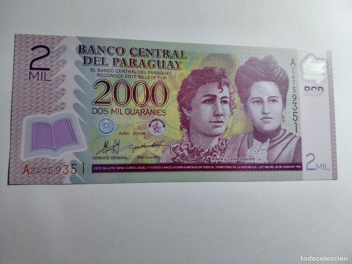Billetes extranjeros: PARAGUAY / BILLETE - 2000 GUARANIES 2008 P228