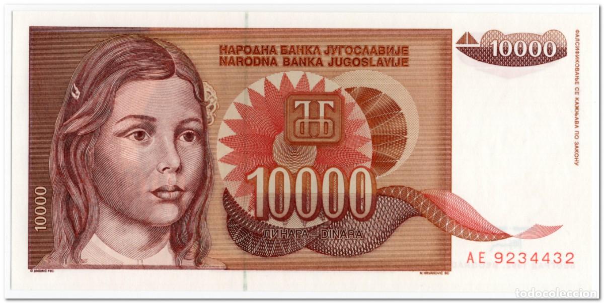 Billetes extranjeros: YUGOSLAVIA,10 000 DINARA,1992,P.116b,UNC