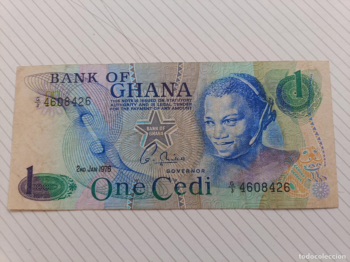 Billetes extranjeros: GHANA, BILLETE DE 1 CEDI 1976