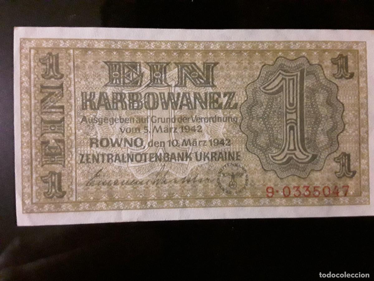 Billets internationaux: ALEMANIA III REICH / OCUPACION UCRANIA - RAROS 1 KARBOWANEZ A&Ntilde;O 1942. EBC.