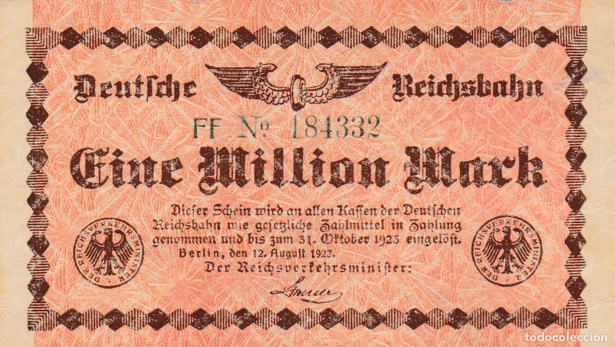 Billets internationaux: ALEMANIA - 1000000 MARCOS DE 1923