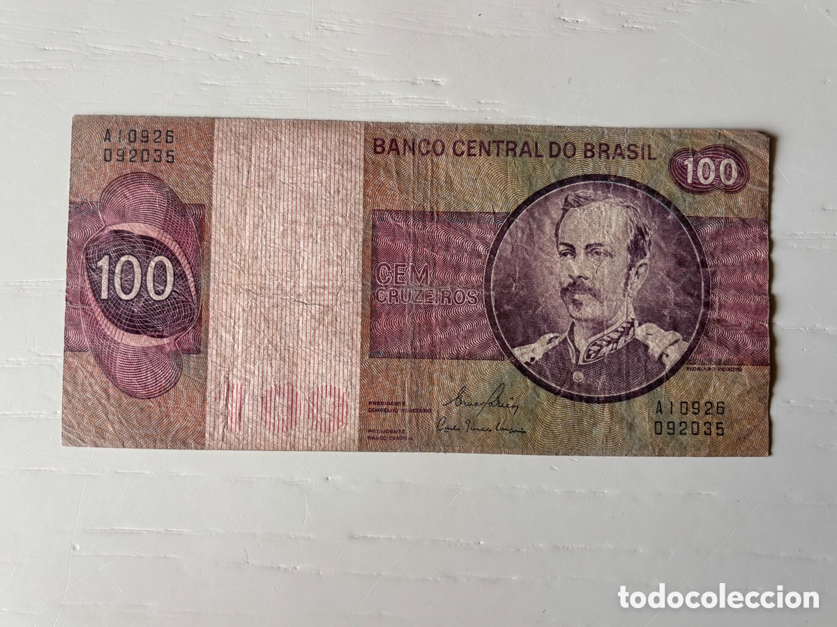 Billetes extranjeros: Billete BRASIL 100 Cruzeiros