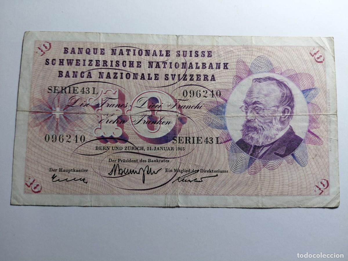Billetes extranjeros: SUIZA / BILLETE - 10 FRANC 1965 P45