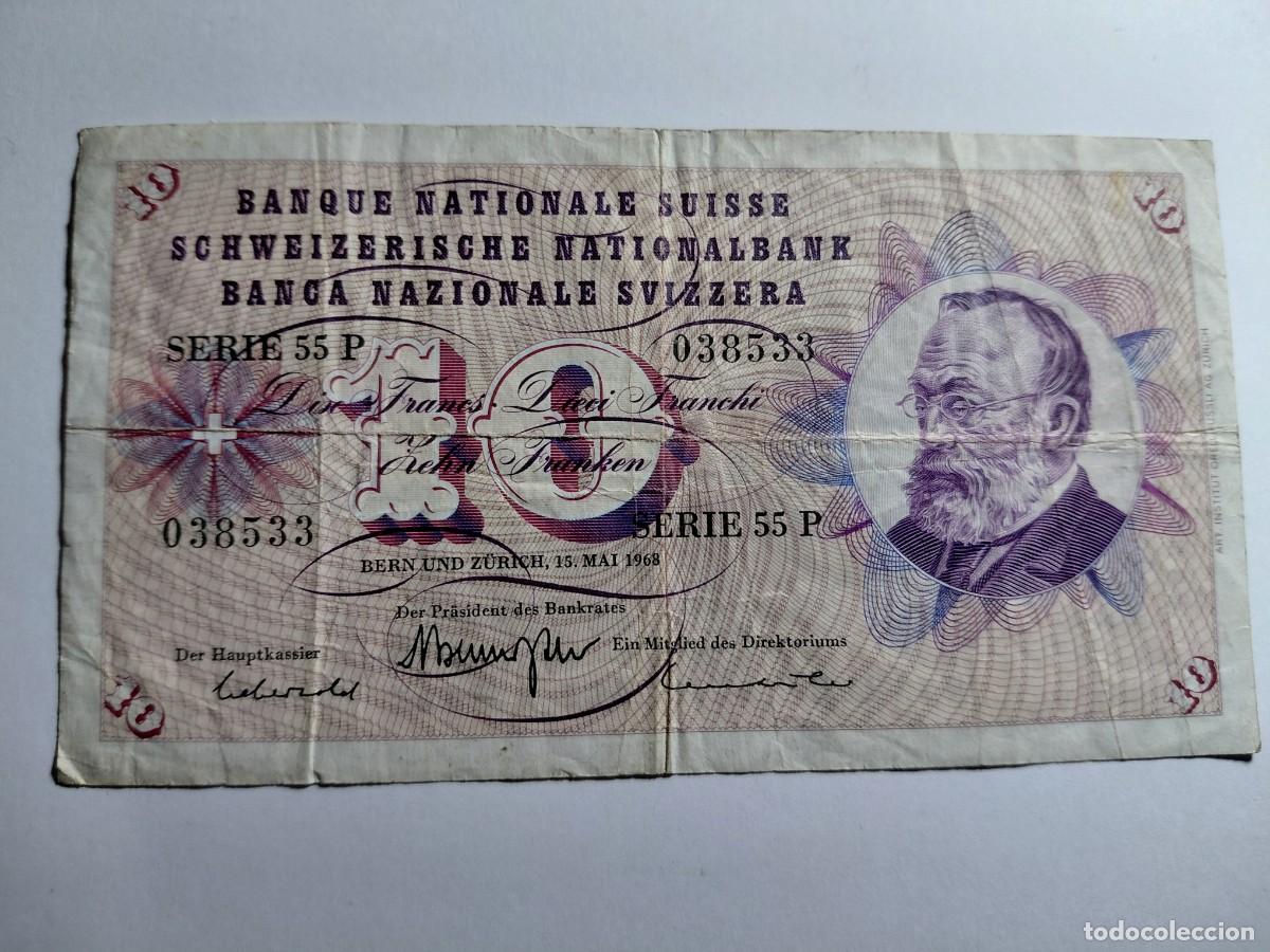 Billetes extranjeros: SUIZA / BILLETE - 10 FRANC 1968 P45
