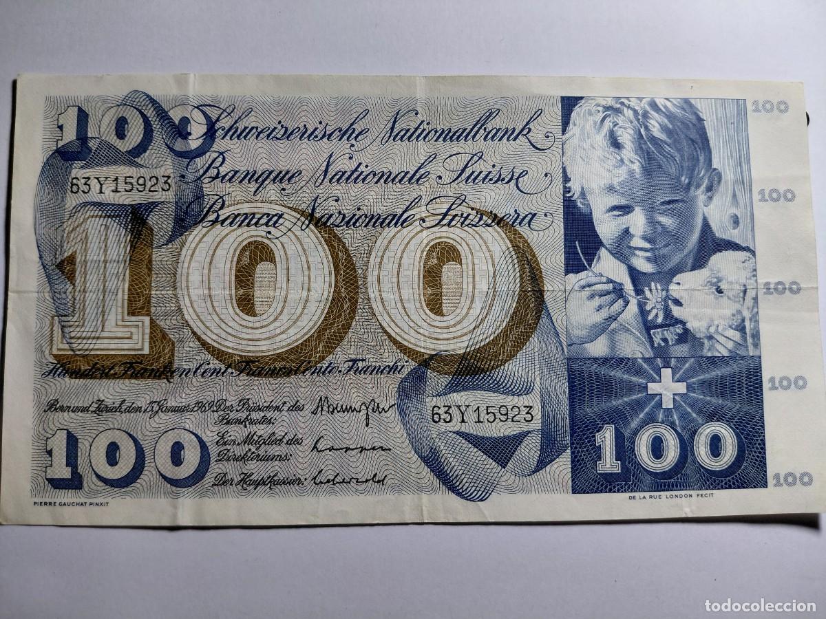 Billetes extranjeros: SUIZA / BILLETE - 100 FRANC 1968 P49