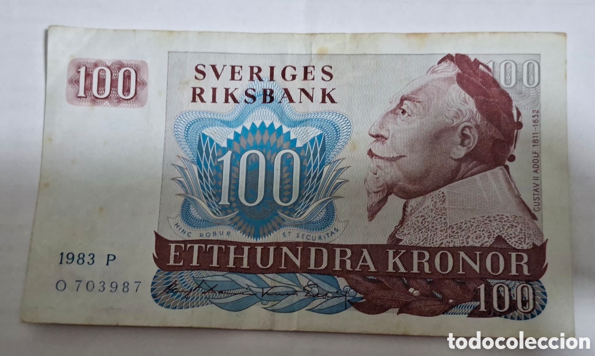 Billetes extranjeros: Billete Suecia,1.983, 100 Krona,BC+