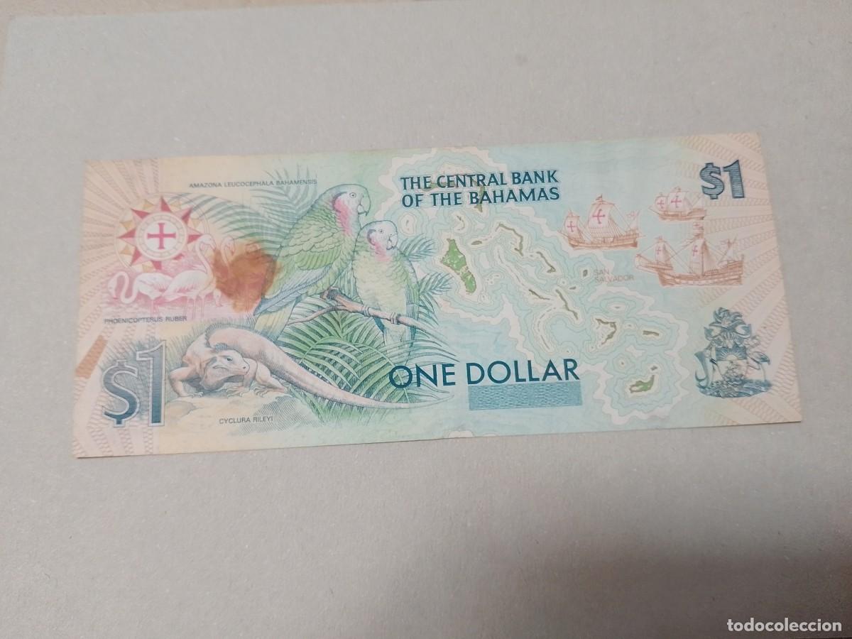 Billetes extranjeros: Billete Bahamas, 1 d&oacute;lar, a&ntilde;o 1992, serie A