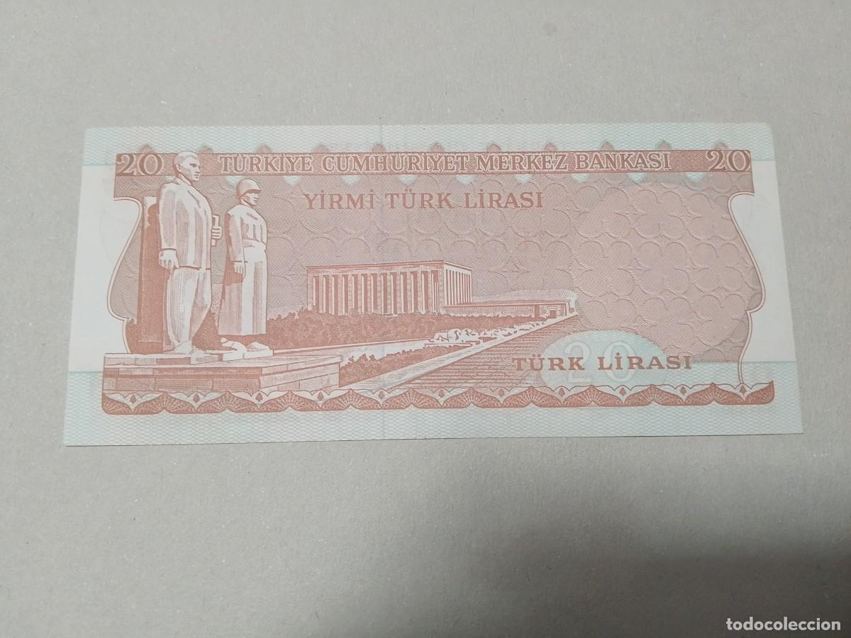 Billetes extranjeros: Billete Turquia, 20 liras, a&ntilde;o 1970