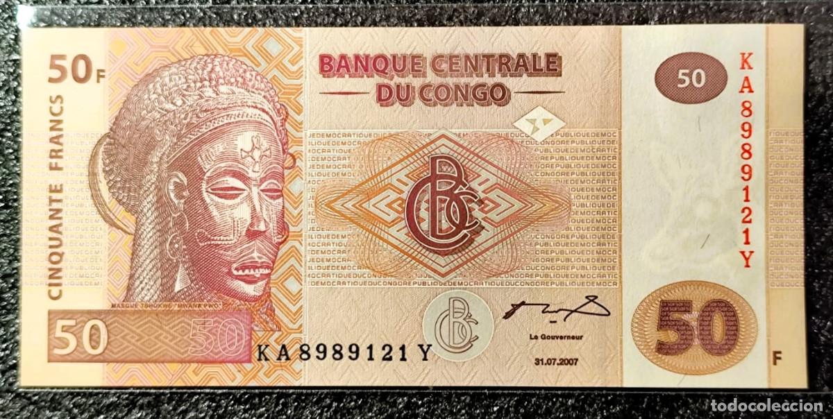 International Banknotes: Congo 50 francs congolais 2007 Sin Circular Lote 2193