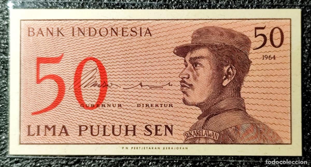 Internationale Banknoten: Indonesia &ndash; 50 Sen 1964 &ndash; Pick 78 &ndash; SIN CIRCULAR Lote 2208