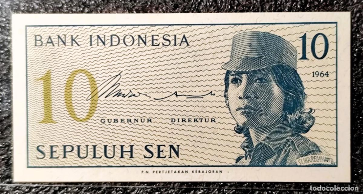 Billetes extranjeros: Indonesia &ndash; 10 Sen 1964 &ndash; Pick 75&ndash; SIN CIRCULAR Lote 2209