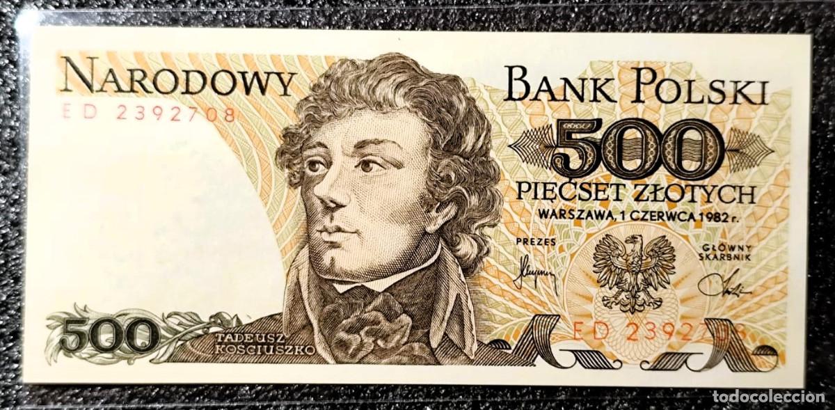 Banconote internazionali: Polonia &ndash; 500 Złotych 1982 &ndash; Tadeusz Kościuszko &ndash; Muy bien conservado / SC Lote 2195