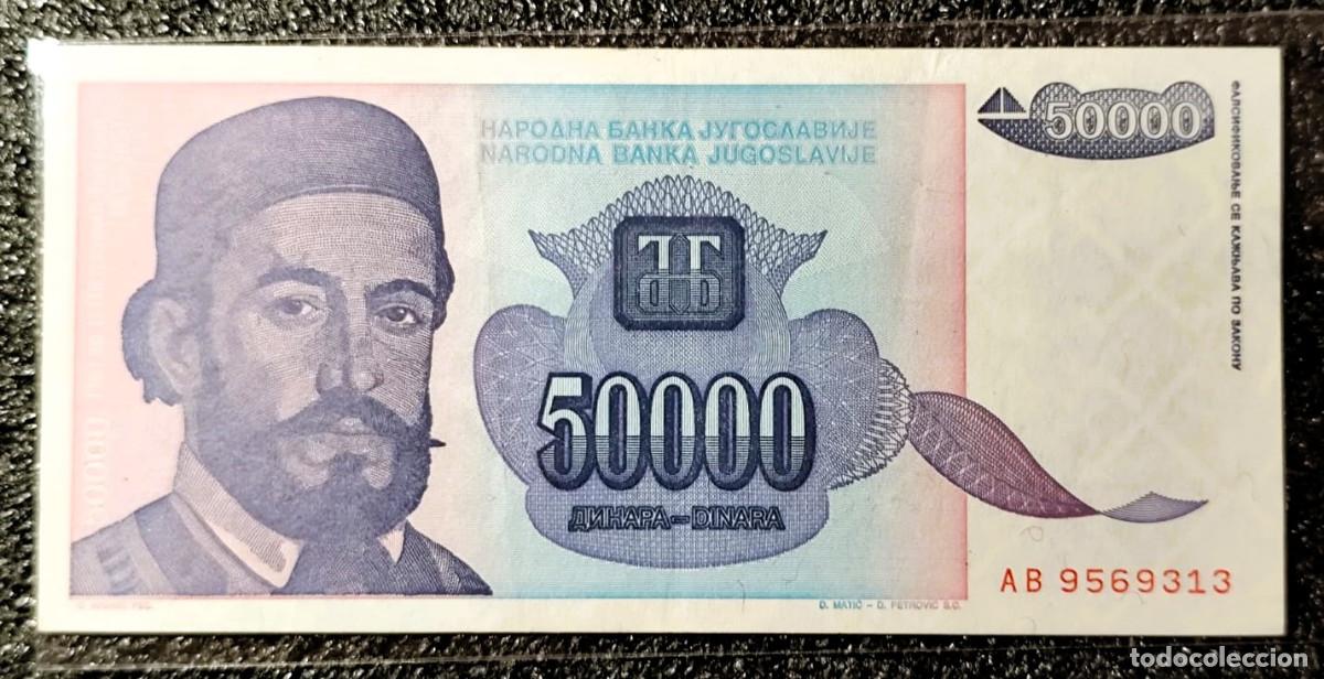 Internationale Banknoten: Yugoslavia &ndash; 50.000 Dinara 1993 &ndash; Narodna Banka &ndash; SIN CIRCULAR, Lote 2194