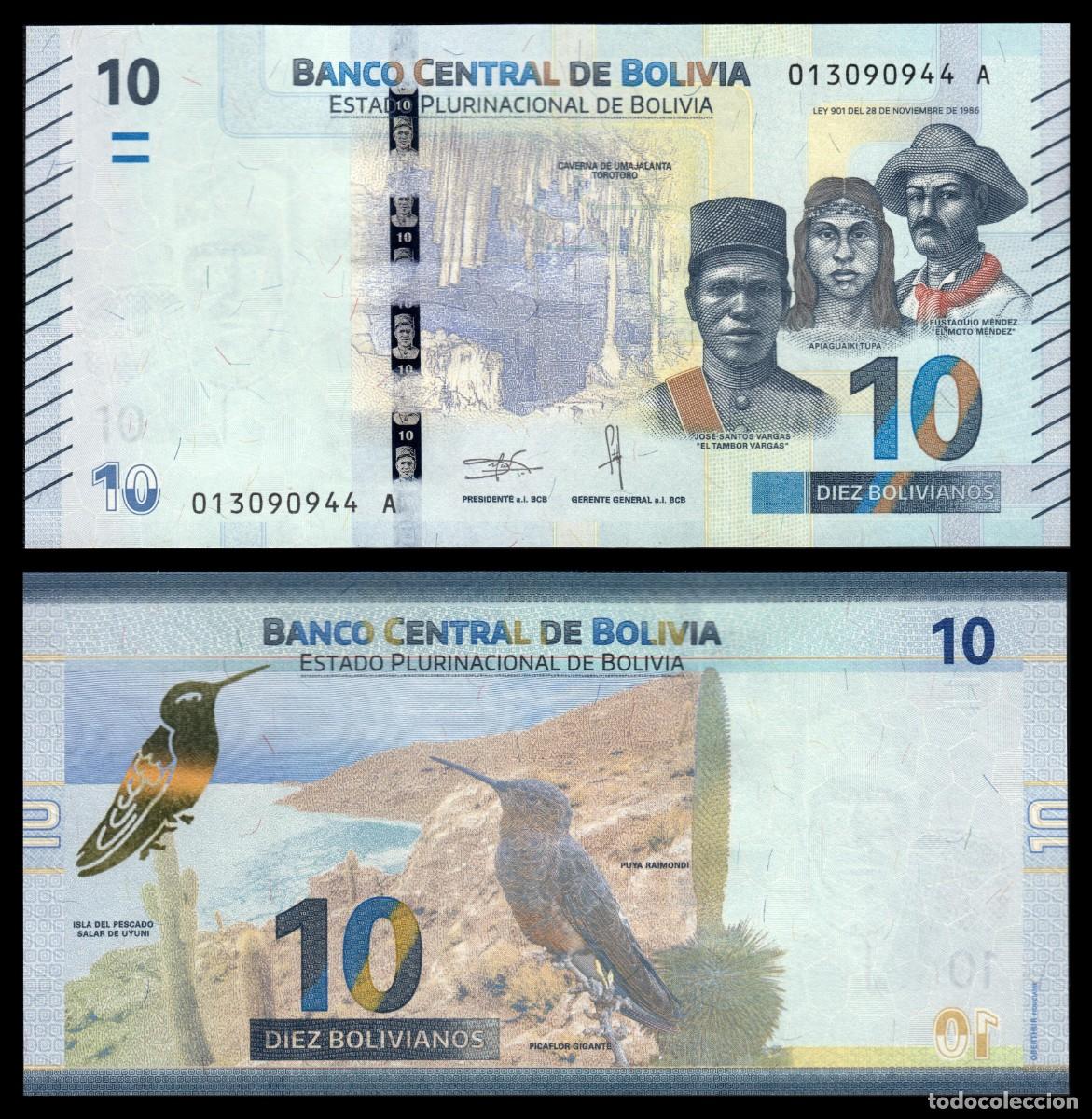 Billetes extranjeros: Bolivia 10 Pesos L. 28-11-1986 Pick 248a
