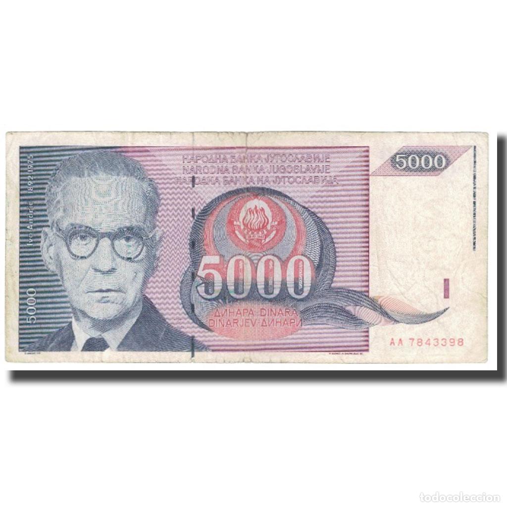 Billetes extranjeros: [#610981] Billete, 5000 Dinara, 1991, Yugoslavia, KM:111, BC