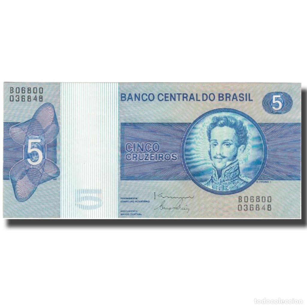 Billetes extranjeros: [#800653] Billete, 5 Cruzeiros, UNDATED (1970-80), Brasil, KM:192b, SC+