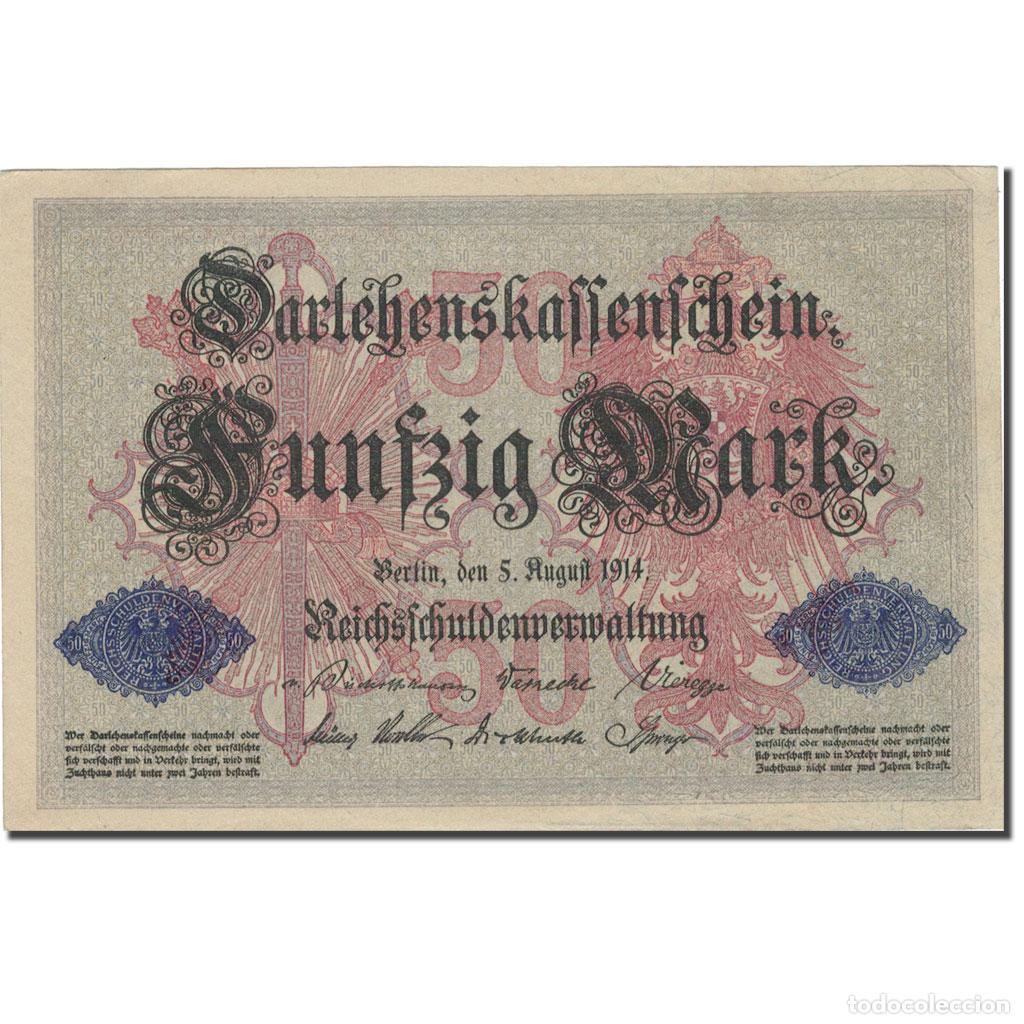 Billetes extranjeros: [#803320] Billete, 50 Mark, 1914, Alemania, 1914-08-05, KM:49b, MBC+