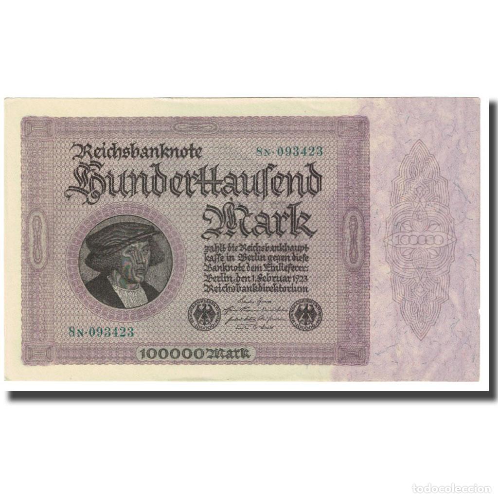 Billetes extranjeros: [#172622] Billete, 100,000 Mark, 1923, Alemania, 1923-02-01, KM:83a, UNC
