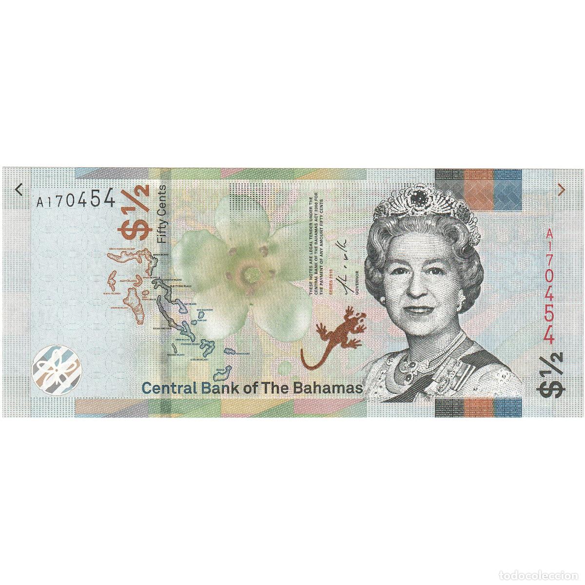 Billetes extranjeros: [#247447] 1/2 Dollar, 2019, Bahamas, UNC