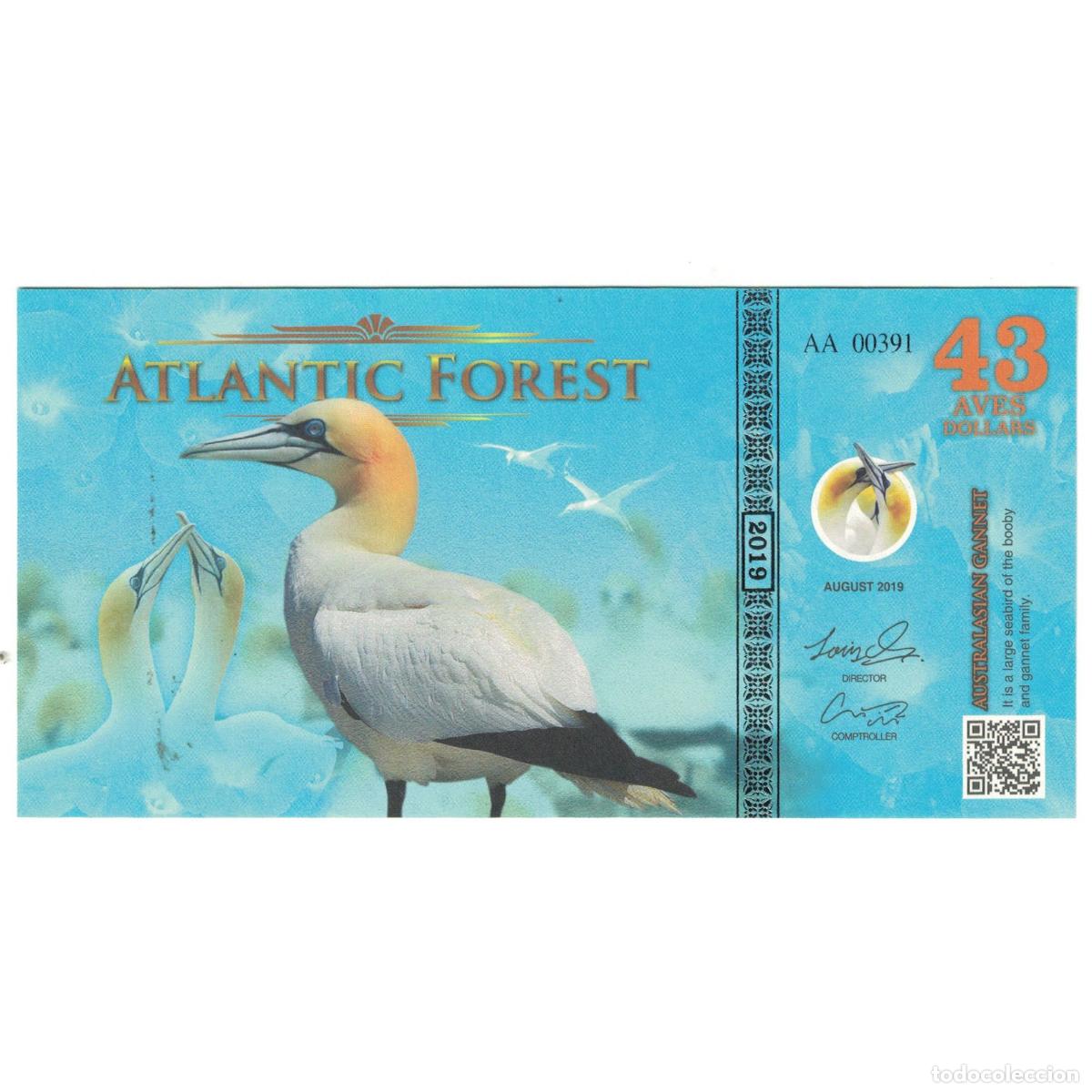 Billetes extranjeros: [#241498] Billete, Dollar, 2019, Brasil, 2019-08, ATLANTIC FOREST 43 DOLLARS, UNC