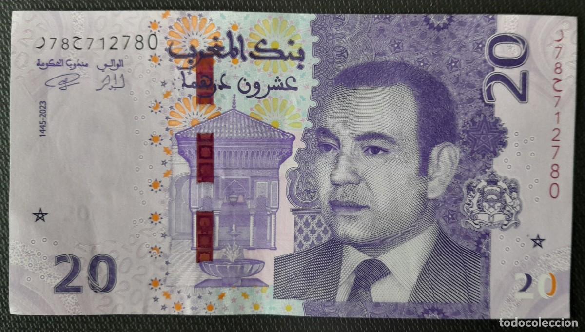Billetes extranjeros: Billete de 20 Dirham de Marruecos - Foto 1