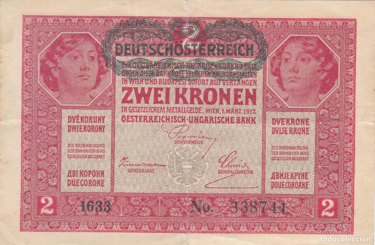Billetes extranjeros: AUSTRIA - 2 CORONAS DE 1917