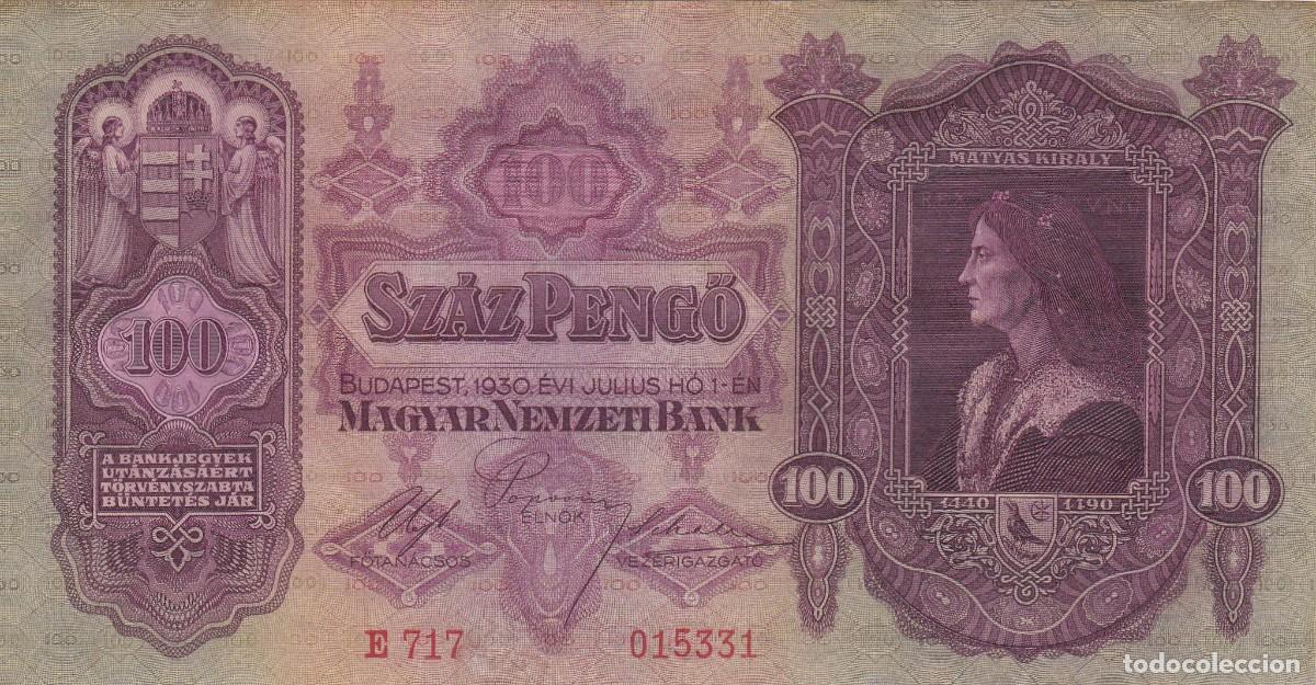 Notas Internacionais: HUNGRIA - 100 PENGO DE 1930