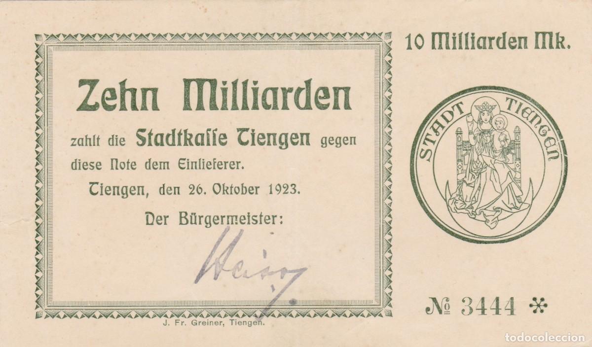 Billets internationaux: ALEMANIA - 10000000000 MARCOS DE 1923